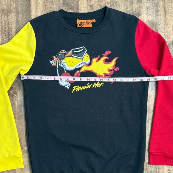 Cheetos Flamin’ Hot Chester Colorblock Sweatshirt PepsiCo Black Sz Unisex Small - Picture 5 of 9